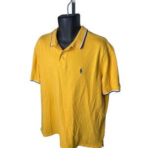 Polo Ralph Lauren Shirt Men's XL Extra Large Yellow Short Sleeve Classic Fit